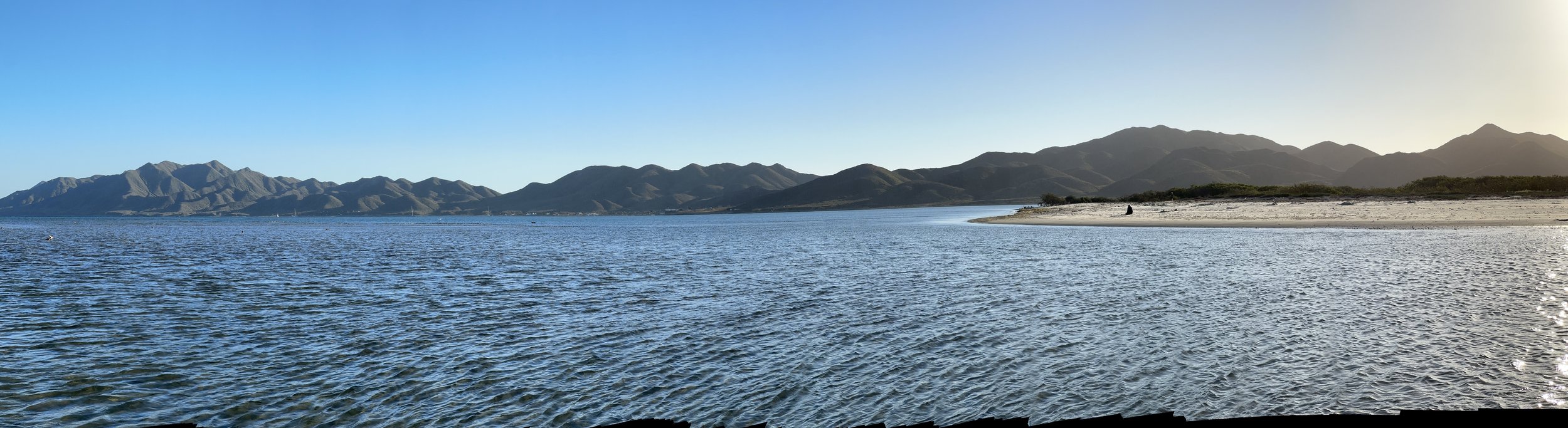 The beach on the north side of Man of War Cove in Bahia Magdalena