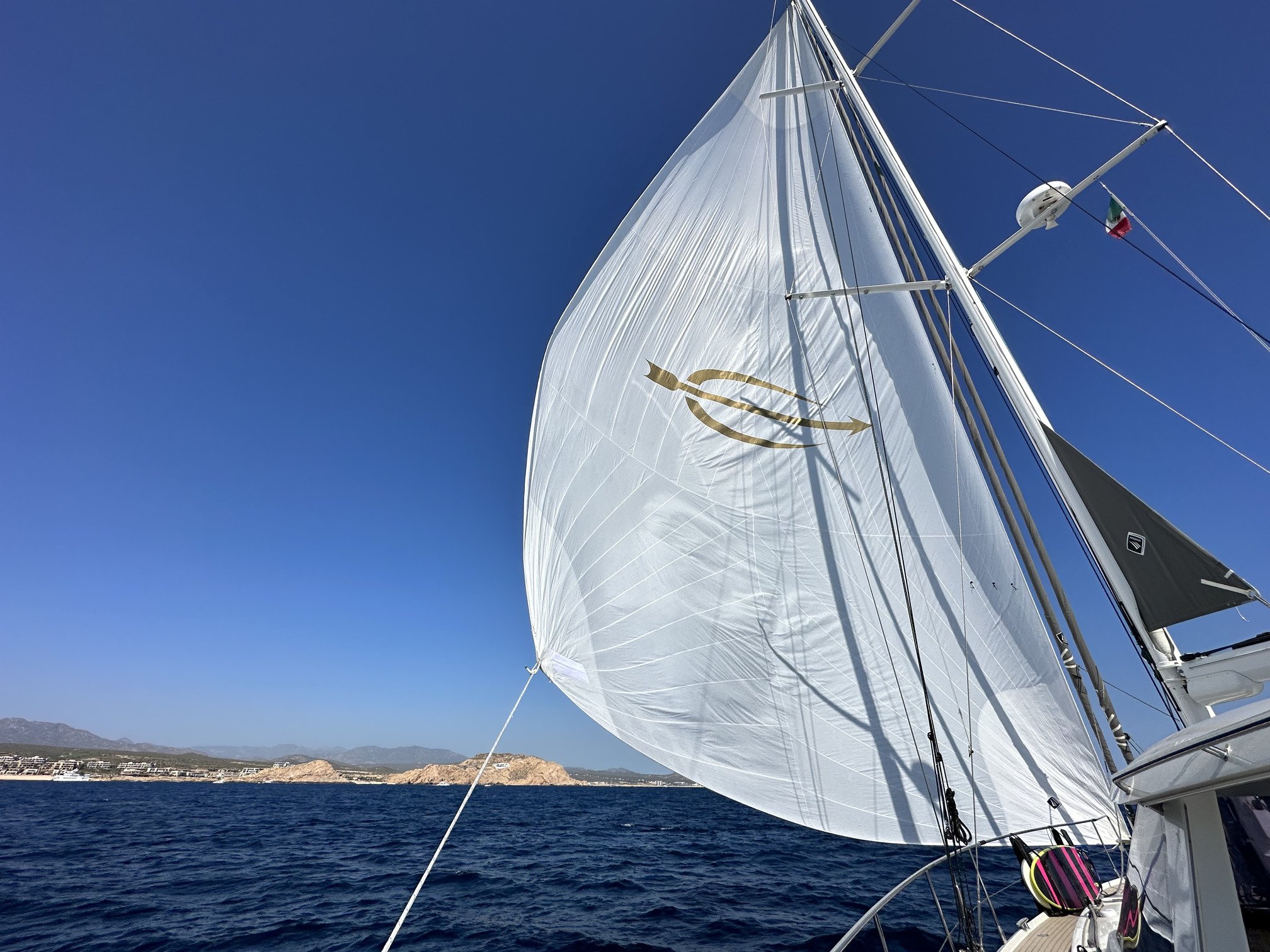 Sailing past Cabo San Lucas